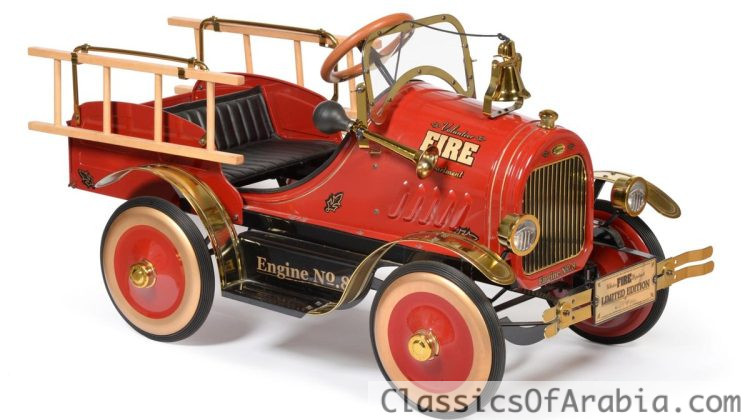 Thats سيارة دواسة فرقة إطفاء نادرة في الطبعة المحدودة ، رقم 595 على 2999 بناء من أي وقت مضى THATS A RARE FIRE BRIGADE PEDAL CAR IN LTD EDITION, N° 595 on 2999 ever build !!