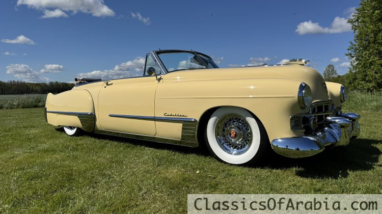 Convertible. Old body with modern drivetrain. 350 V8 / 700 automatic. Air ride. Disc brakes.