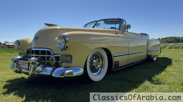 Convertible. Old body with modern drivetrain. 350 V8 / 700 automatic. Air ride. Disc brakes.