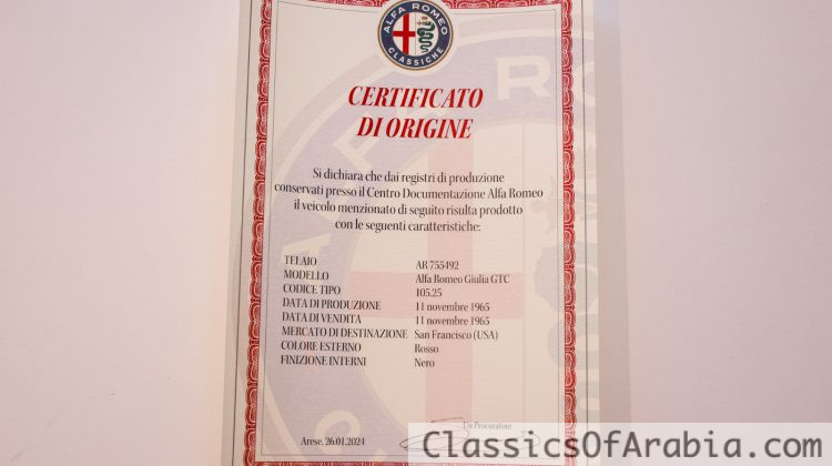 ALFA ROMEO GIULIA GTC – CABRIOLET