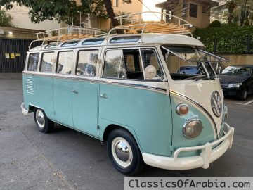 VW T1 splitwindow bus Samba replica 1972