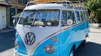 VW T1 split window bus Samba replica 1973
